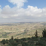 Mont Nebo vue sur la vallée du Jourdain - lieu de la mort de Moïse